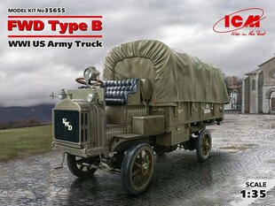 Saliekams modelis ICM 35655 FWD Type B, WWI US Army Truck 1/35 cena un informācija | Līmējamie modeļi | 220.lv