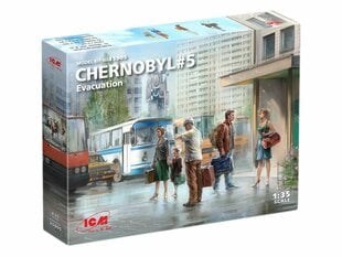 Сборная модель ICM 35905 Chernobyl#5. Extraction (2 adults, 2 children and luggage) 1/35 цена и информация | Склеиваемые модели | 220.lv