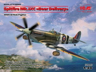 Сборная модель ICM 48060 Spitfire Mk.IXC "Beer Delivery", WWII British Fighter 1/48 цена и информация | Склеиваемые модели | 220.lv