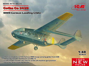 Saliekams modelis ICM 48225 Gotha Go 242B, WWII German Landing Glider 1/48 cena un informācija | Līmējamie modeļi | 220.lv