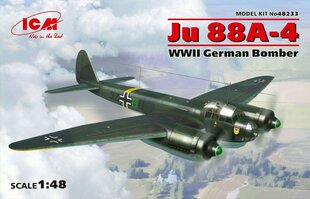 Saliekams modelis ICM 48233 Ju 88A-4, WWII German Bomber 1/48 cena un informācija | Līmējamie modeļi | 220.lv