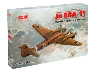 Сборная модель ICM 48235 Ju 88A-11, WWII German Bomber 1/48 цена и информация | Склеиваемые модели | 220.lv