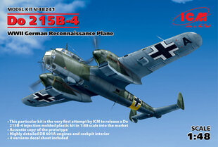 Сборная модель ICM 48241 Do 215 B-4, WWII German Reconnaissance Plane 1/48 цена и информация | Склеиваемые модели | 220.lv