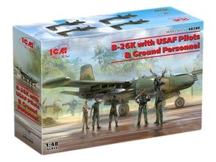 Saliekams modelis ICM 48280 B-26K with USAF Pilots & Ground Personnel 1/48 cena un informācija | Līmējamie modeļi | 220.lv