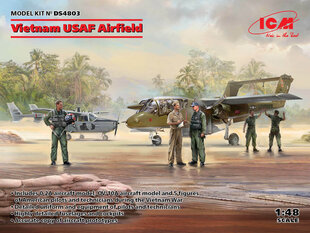 Модель для склеивания ICM DS4803 Vietnam USAF Airfield (Cessna O-2A, OV-10А Bronco, US Pilots & Ground Personnel (Vietnam War) (5 figures)) 1/48 цена и информация | Склеиваемые модели | 220.lv