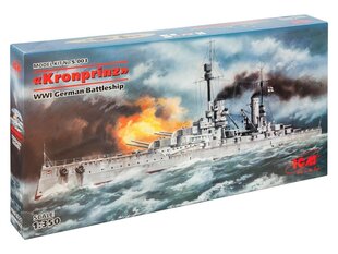 Модель для склеивания ICM S.003 "Kronprinz", WWI German Battleship 1/350 цена и информация | Склеиваемые модели | 220.lv