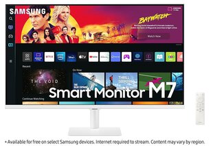 Монитор Samsung S32BM701UU 81.3 с (м32") 3840 x 2160 pixels 4K Ultra HD LED White цена и информация | Мониторы | 220.lv