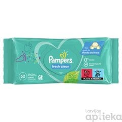 PAMPERS bērnu mitrās salvetes Fresh Clean 52gab. цена и информация |  Одноразовые пеленки и влажные салфетки | 220.lv