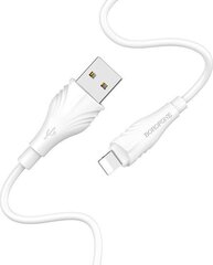 Borofone kabelis BX18 Optimal - USB uz Lightning - 2 metri balts cena un informācija | Savienotājkabeļi | 220.lv