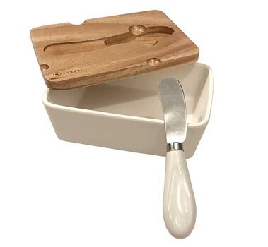 Форфоровая масленка с ножом Kassel 93556 цена и информация | Посуда, тарелки, обеденные сервизы | 220.lv