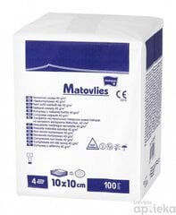 MATOPAT Matovlies nesterilas neausta materiāla salvetes 10x10cm 100gab. цена и информация |  Одноразовые пеленки и влажные салфетки | 220.lv