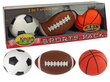 Mīksto 3in1 sporta futbola, basketbola, beisbola bumbiņu komplekts cena un informācija | Rotaļlietas zēniem | 220.lv