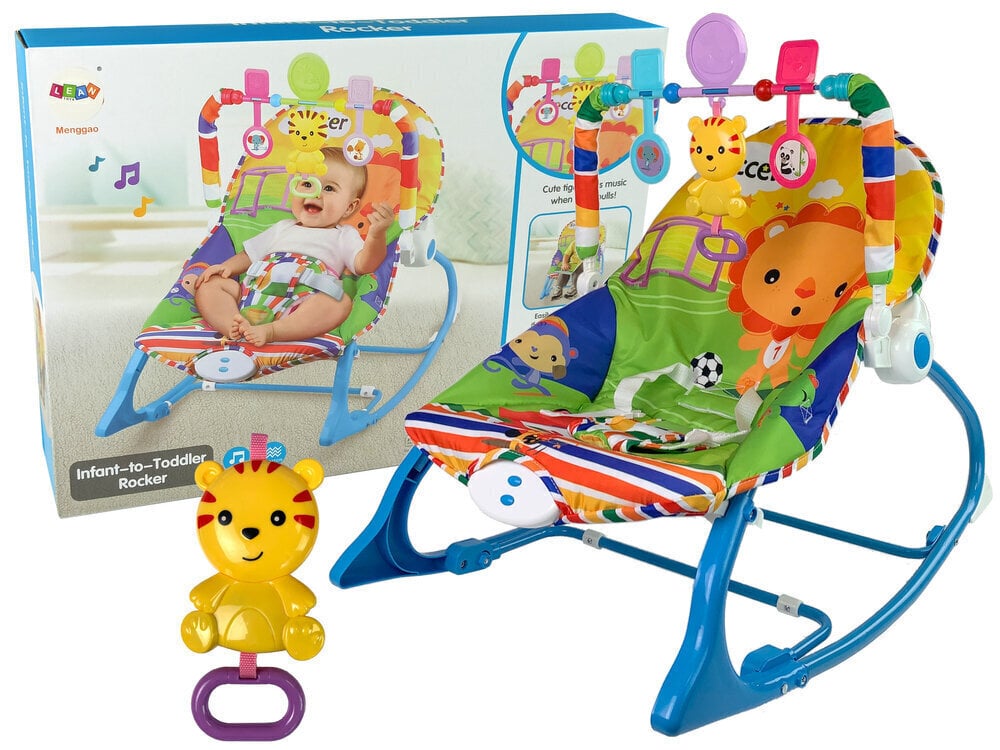 Šūpoles - krēsls 2 vienā ar tīģeri - Skaņas un vibrācijas efekti cena un informācija | Bērnu šūpuļkrēsliņi | 220.lv