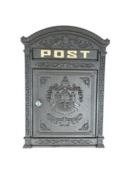 Настенный почтовый ящик коричневого цвета с замком, 30,5x9,5x44,5 см цена и информация | Почтовые ящики, номерные знаки для домов | 220.lv