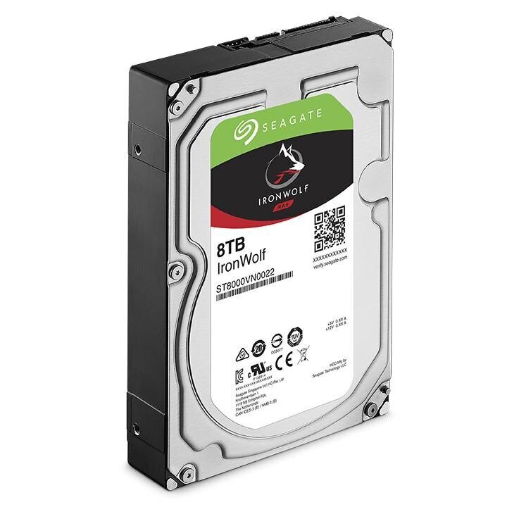 HDD Seagate NAS IronWolf 8TB 3,5" ST8000VN004 cena un informācija | Iekšējie cietie diski (HDD, SSD, Hybrid) | 220.lv