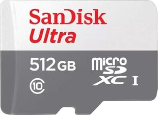 MEMORY MICRO SDXC 512GB UHS-I/SDSQUNR-512G-GN3MN SANDISK cena un informācija | Atmiņas kartes fotokamerām | 220.lv