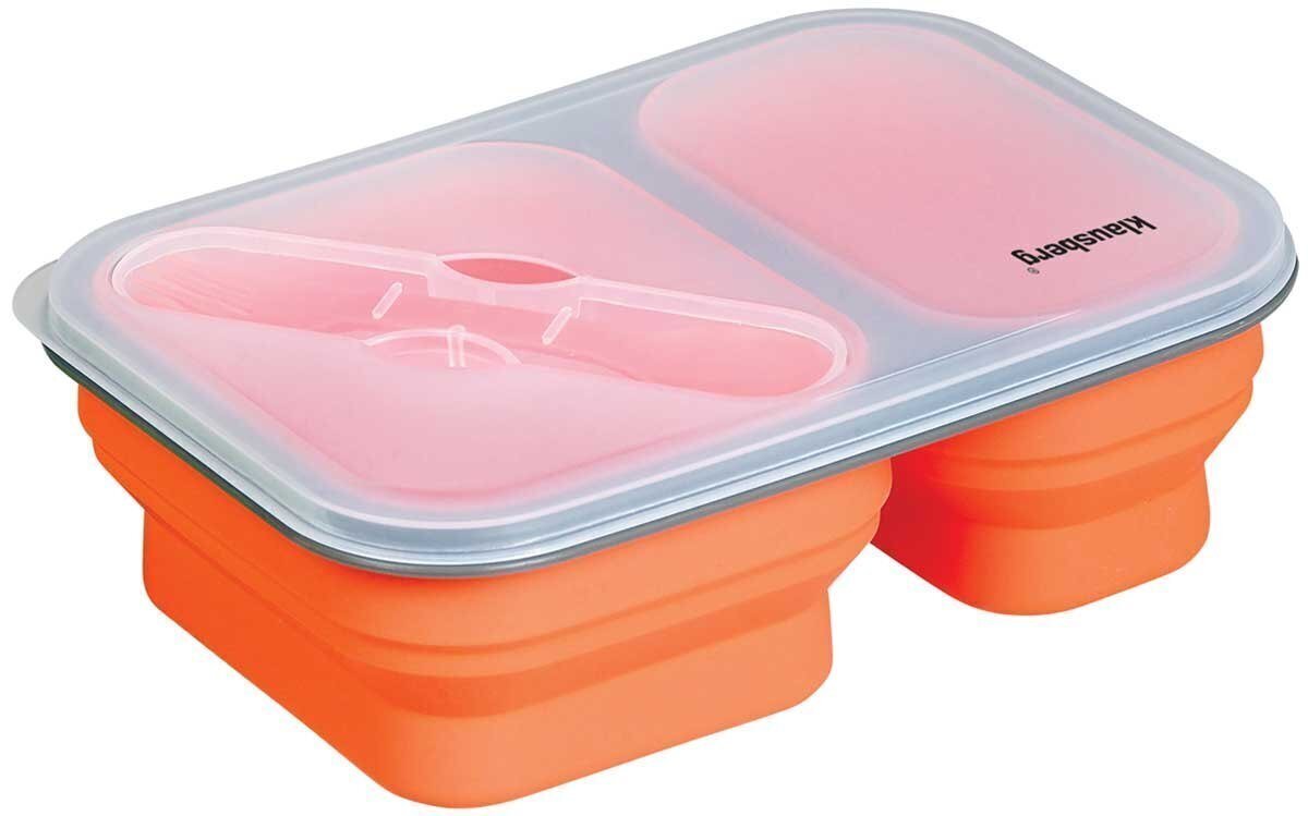 Silikona pusdienu kastīte ar dakšiņu un karoti KLAUSBERG KB-7023 цена и информация | Trauki pārtikas uzglabāšanai | 220.lv
