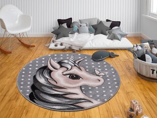 Hanse Home bērnu paklājs Cute Unicorn, gaiši pelēks, 133 cm cena un informācija | Paklāji | 220.lv