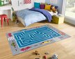 Hanse Home bērnu paklājs Labyrinth Race, zili balts, 80x150 cm cena un informācija | Paklāji | 220.lv