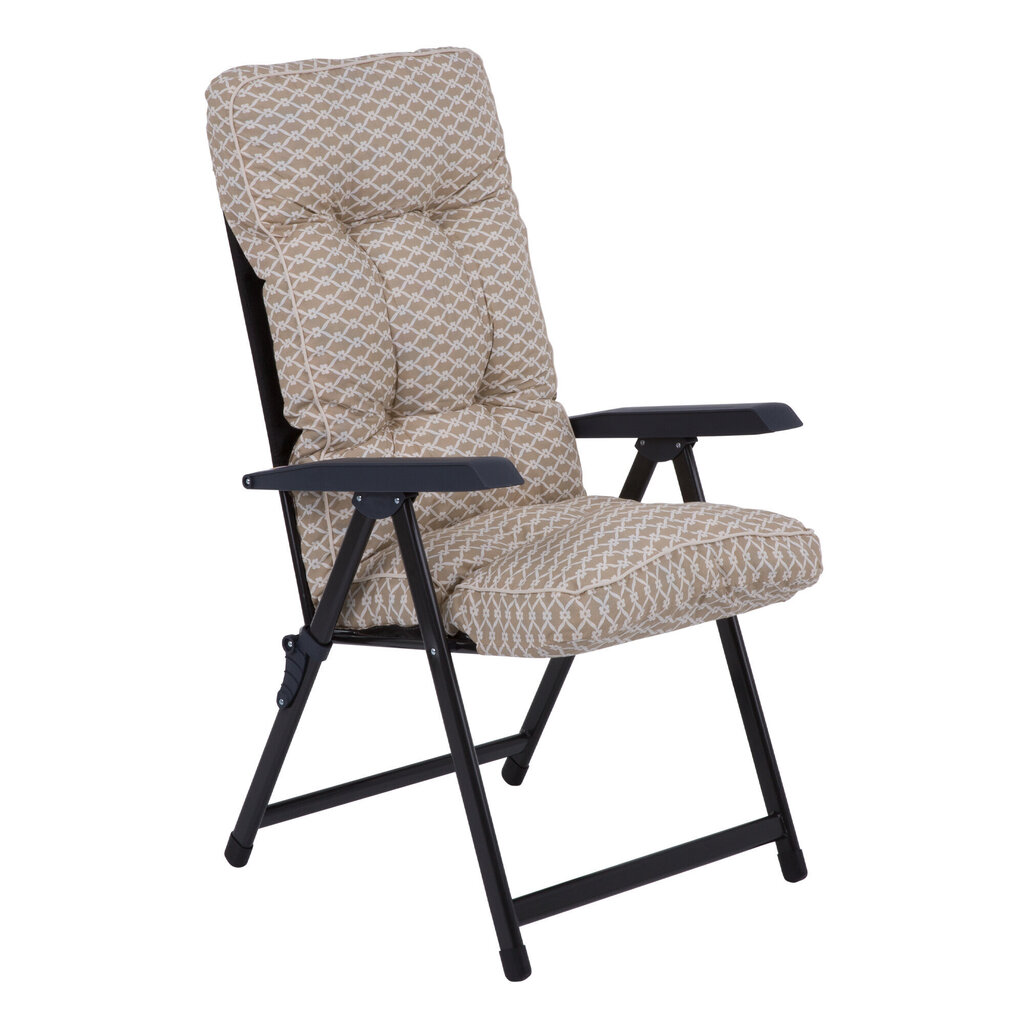 Āra krēsls PATIO Lena, melns/smilškrāsas cena un informācija | Dārza krēsli | 220.lv