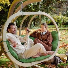 Подвесное двухместное кресло Swing Pod XL CZILLO, зеленое цена и информация | Садовые стулья, кресла, пуфы | 220.lv