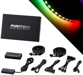 Phanteks Digital-RGB Starter Kit incl. controller and 2x LED-Strip цена и информация | Коммутационная панель 24 порта кат. 6 UTP Lanberg PPU6-1024-B | 220.lv