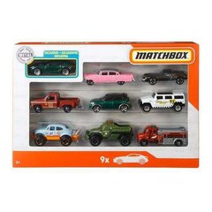 Deviņu Matchbox automašīnu komplekts цена и информация | Игрушки для мальчиков | 220.lv