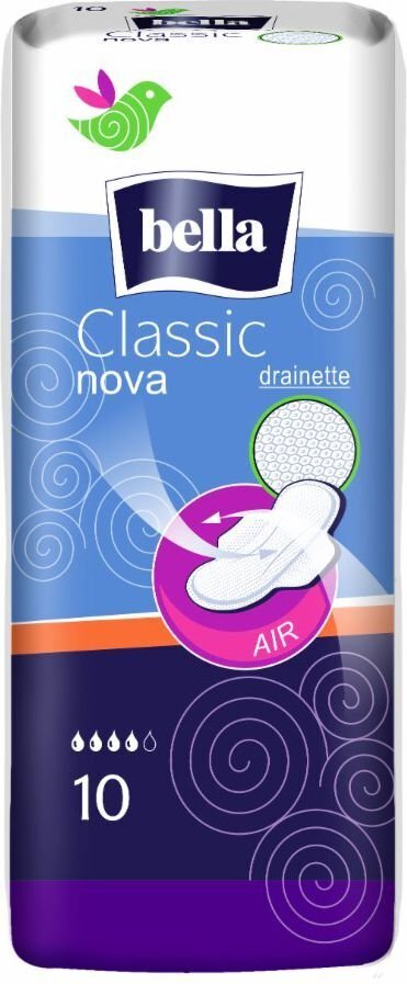 BELLA Nova classic higiēniskās paketes 10gab. cena un informācija | Tamponi, higiēniskās paketes, ieliktnīši | 220.lv