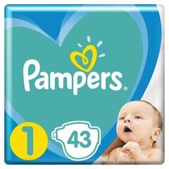 PAMPERS a/b New Baby S1 (2-5kg) 43gab. цена и информация | Подгузники | 220.lv