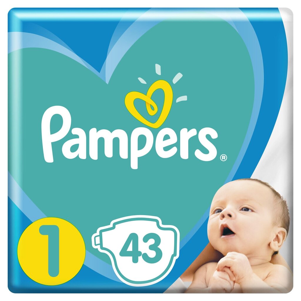 PAMPERS a/b New Baby S1 (2-5kg) 43gab. цена и информация | Autiņbiksītes | 220.lv