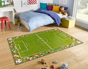 Hanse Home bērnu paklājs Soccer Pitch, zaļš, 120x170 cm cena un informācija | Paklāji | 220.lv