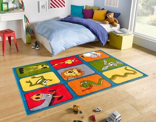 Детский ковер Hanse Home Zoo Buddies, синий, 120x170 см цена и информация | Ковры | 220.lv