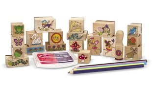 Komplekts Melissa & Doug - Stamp-A-Scene - Fairy Garden cena un informācija | Rotaļlietas meitenēm | 220.lv