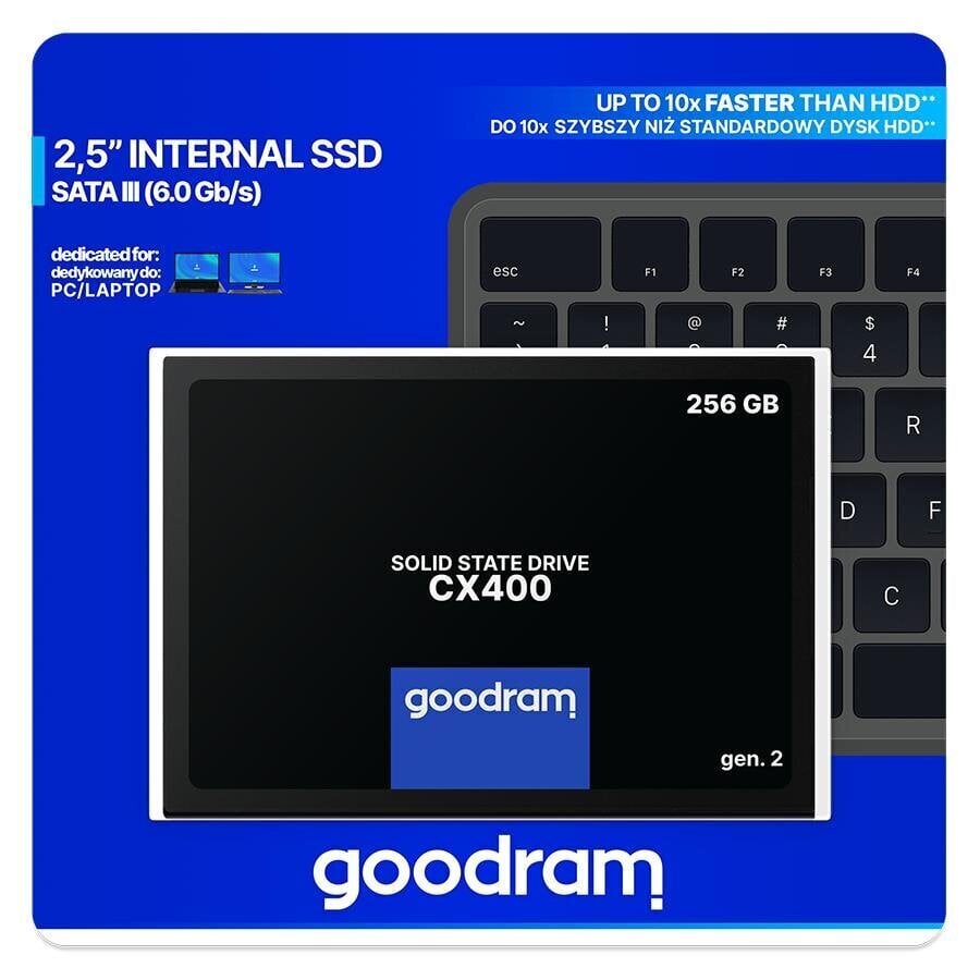 GoodRam SSDPR-CX400-256-G2 cena un informācija | Iekšējie cietie diski (HDD, SSD, Hybrid) | 220.lv