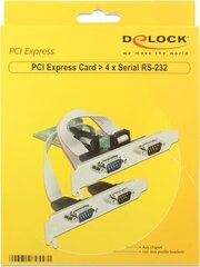 Delock 89557, PCI Express/RS-232 cena un informācija | Kabeļi un vadi | 220.lv