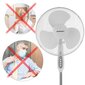 Ventilators ar regulējamu statīvu balti pelēks цена и информация | Ventilatori | 220.lv