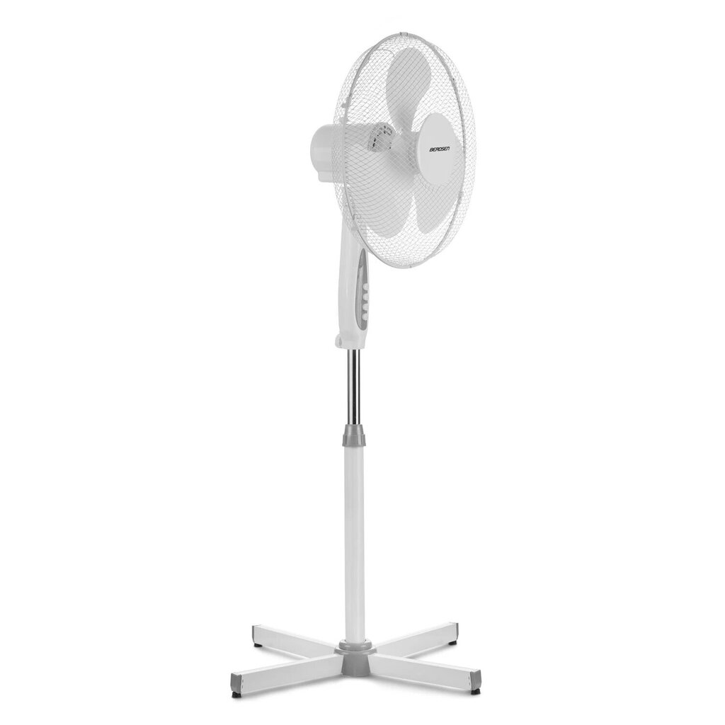 Ventilators ar regulējamu statīvu balti pelēks цена и информация | Ventilatori | 220.lv