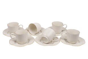 Комплект чашек с тарелками Marton, 6 частей цена и информация | Стаканы, фужеры, кувшины | 220.lv