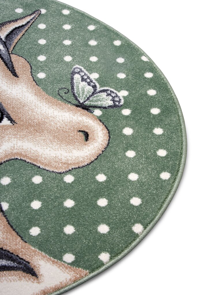 Hanse Home bērnu paklājs Cute Unicorn, zaļš, 133 cm cena un informācija | Paklāji | 220.lv