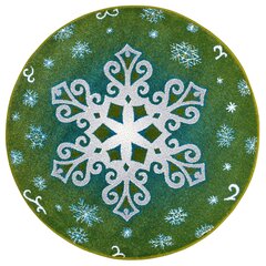 Hanse Home bērnu paklājs Christmas Snowflake, zaļš, 133 cm cena un informācija | Paklāji | 220.lv