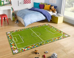 Hanse Home bērnu paklājs Soccer Pitch, zaļš, 160x230 cm cena un informācija | Paklāji | 220.lv