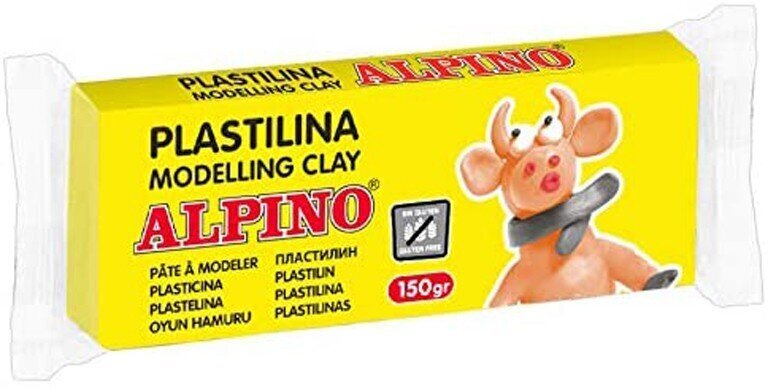 Plastilīns Alpino, 150 g, gaiši dzeltens cena un informācija | Modelēšanas un zīmēšanas piederumi | 220.lv