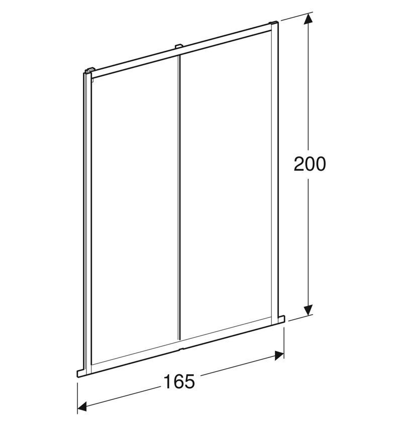 Dušas durvis IDO Showerama 8-1 165, caurspīdīgs stikls cena un informācija | Dušas durvis, dušas sienas | 220.lv