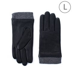 Кожанные мужские перчатки Art of Polo rk19417-1, черные цена и информация | Мужские шарфы, шапки, перчатки | 220.lv