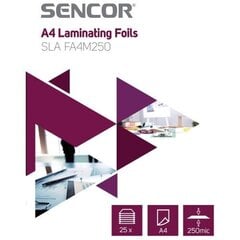 Ламинированный фильм Sencor A4 250mic 25ppp цена и информация | Канцелярия | 220.lv