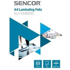 Ламинированный фильм Sencor A4 200MIC 100LPP цена и информация | Канцелярия | 220.lv