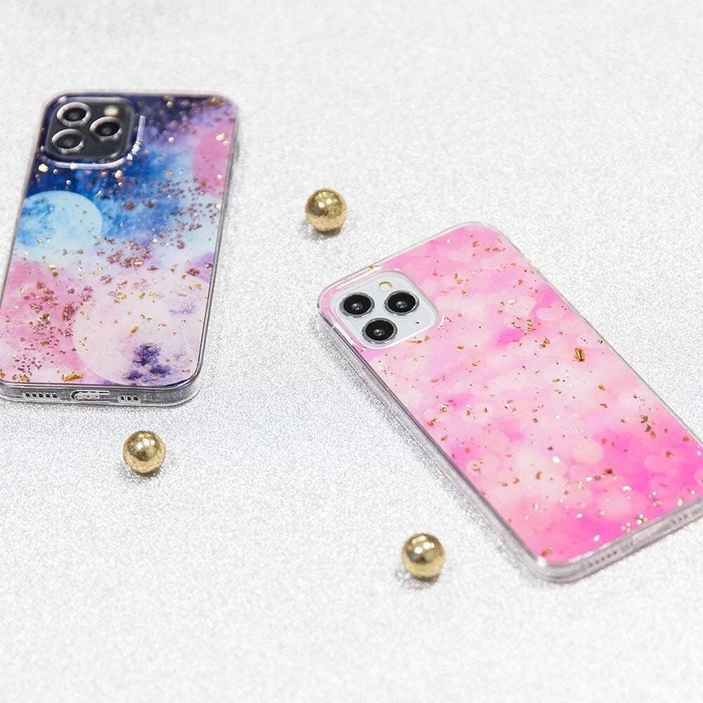 Gold Glam maciņš, piemērots Samsung Galaxy A51 Pink цена и информация | Telefonu vāciņi, maciņi | 220.lv