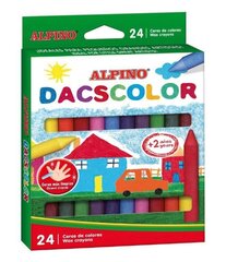 Vaska krītiņi Alpino 1ADC050295 Dacscolor, 24 krāsas, 12 mm cena un informācija | Modelēšanas un zīmēšanas piederumi | 220.lv