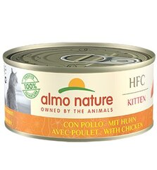 Almo Nature HFC Kitten, kaķēniem, ar vistas gaļu, 150g. цена и информация | Консервы для котов | 220.lv