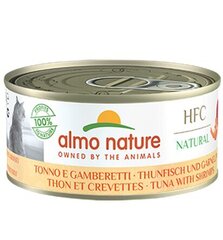 Almo Nature HFC Natural, kaķiem, tuncis ar garnelēm, 150g. cena un informācija | Konservi kaķiem | 220.lv